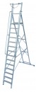 KRAUSE Stabilo drabina z platformą i barierkami 14 stopni + rolki